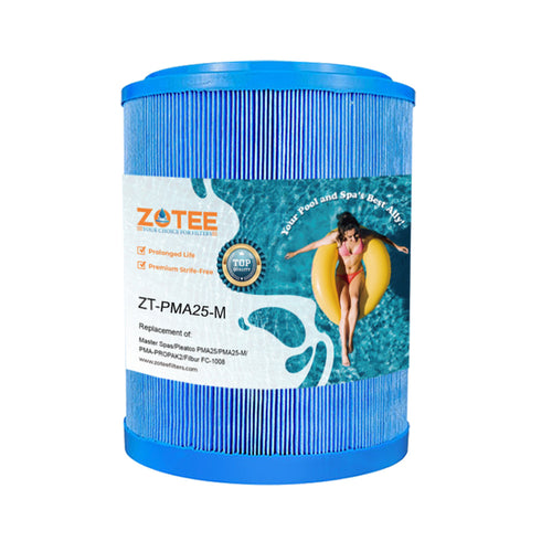 ZOTEE 25 sq ft Pleated Fabric Filter Pool&Spa Filter Cartridge,Replacement for Master Spas, Pleatco PMA25-M, PMA-PROPAK2-M, Filbur FC-1008,Darlly 60259