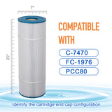 ZOTEE 80 sq.ft. Clean&Clear Plus, Waterway Crystal Water Pool Filter Cartridge 4 Pack