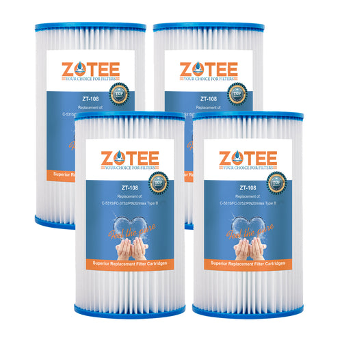 ZOTEE 15 sq.ft. Intex "B" Filter Pool Replacement Filter Cartridge 4 Pack