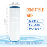 ZOTEE 200 sq.ft. Predator, Clean and Clear Pool Replacement Filter Cartridge
