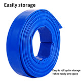 Zotee Swimming Pool Blue Heavy Duty Reinforced PVC Backwash Hose with 1 Clamp