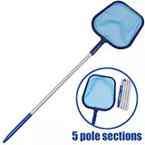 Zotee Swimming Pool Cleaning Five Pole Shallow Water Leaf net Shallow net Fishing Leaf net Cleaning Set