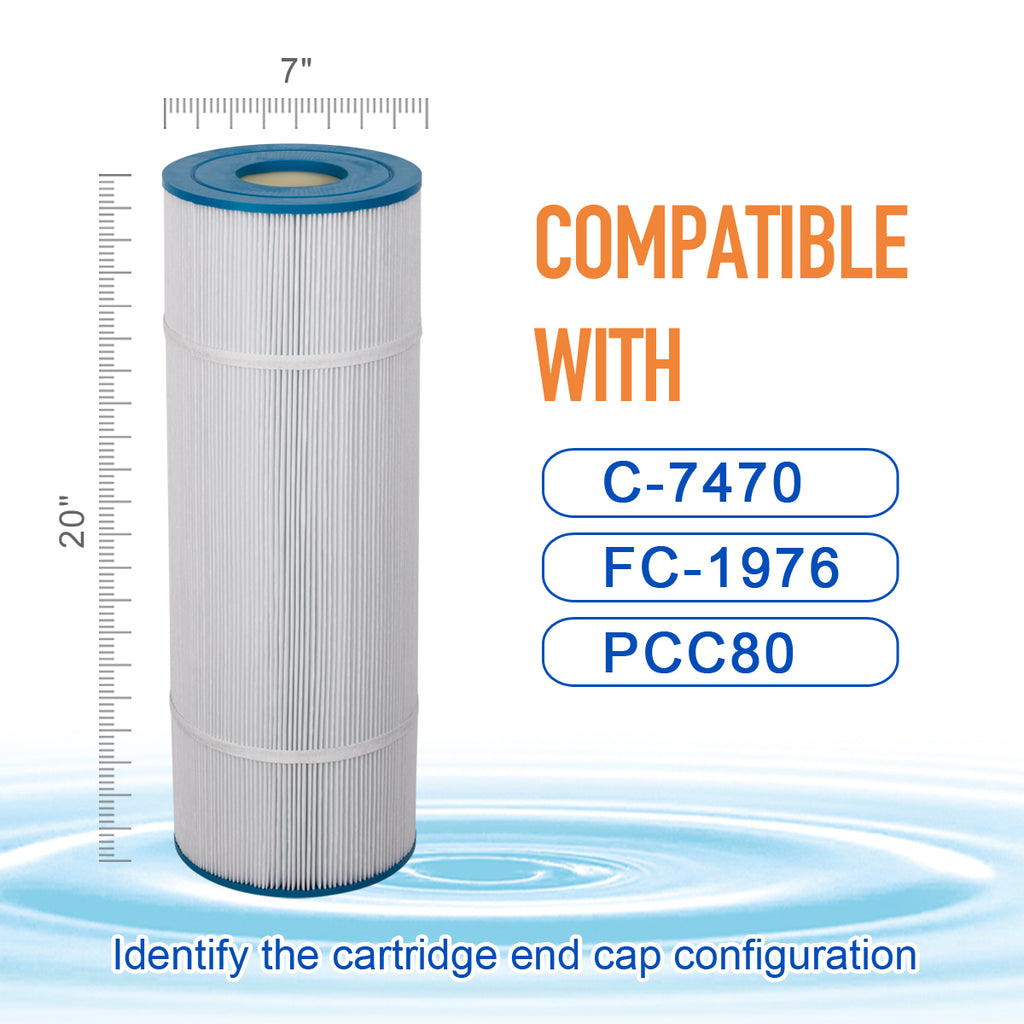 ZOTEE 80 sq.ft. Clean&Clear Plus, Waterway Crystal Water Pool Filter Cartridge 4 Pack
