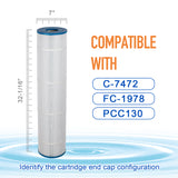 ZOTEE 125 sq.ft. Clean & Clear Plus, Waterway Crystal Water Pool Filter Cartridge 4 Pack