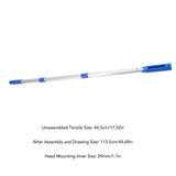 Zotee Professional Aluminium 3 Section Telescopic Pole Detachable Pool Net Handle for Skimmer Nets Vacuum Head Brush Swimming Pool Accessories