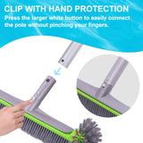 Pool Brush Head for Cleaning Pool Walls with Premium Strong Bristle & Reinforced Aluminium Back