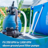 Zotee 1.25" x 59" Pool Hoses for Above Ground Pools 3 Pack with 6 Hose Clamps