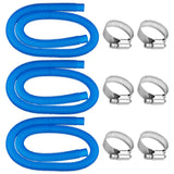 Zotee Pool Pump Replacement Hose, 1.25 x 41 Inch for compatible with Intex Filter Pump 607, 637 and 32mm Above Ground Pools include 6 Hose Clamps, Replace for compatible with Intex Hose
