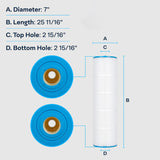 ZOTEE Replacement for Pleatco PPF105 Unicel C-7496 Pentair Purex CF-105 CF-315 R173315 07-0231 Filbur FC-2180 Darlly 71052 Hot Tub Spa Pool Cartridge 1Pack