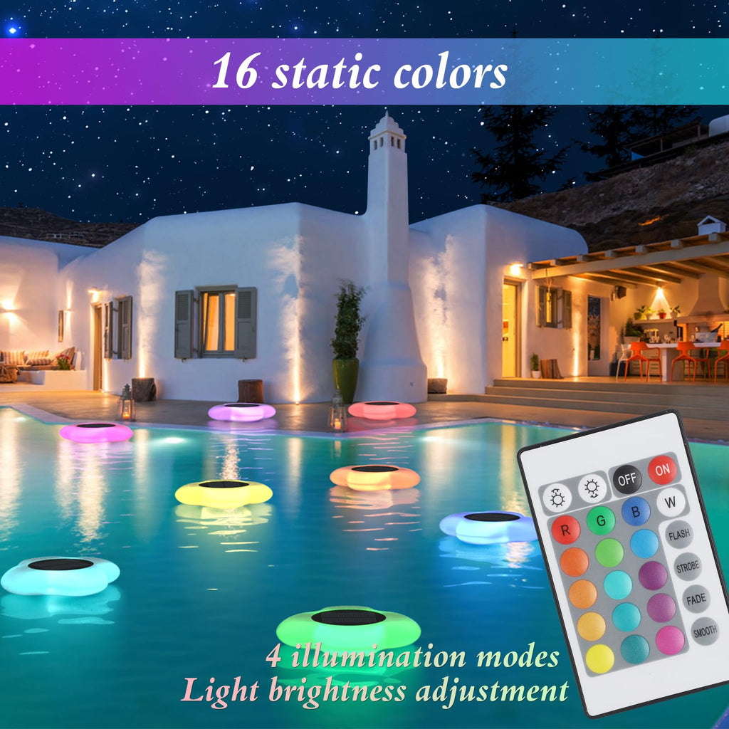 Waterproof Outdoor Garden Solar LED Floating Swimming Pool Lights with Multi-Color