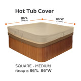 Classic Accessories Spa Pool Maintenance Waterproof Square Hot Tub Cover