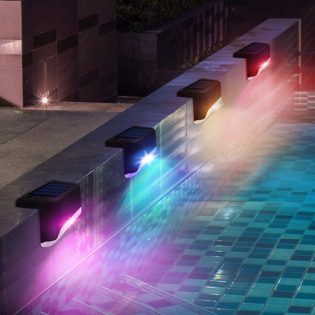 Zotee Waterproof Solar Pool Accessories Night Lights 4-Pack