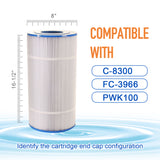 ZOTEE 100 sq.ft. Caldera Hot Tub Disposable Filter Cartridge