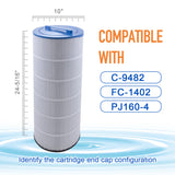 ZOTEE 160 sq.ft. Jacuzzi Brothers Spa Replacement Filter Cartridge 1 Pack