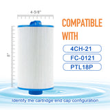 ZOTEE 19 sq.ft. Top Load Hot Tub Disposable Spa Hot Tub Filter Cartridge Replacement 2 Pack