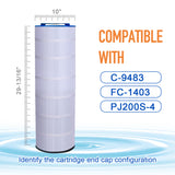 ZOTEE 200 sq.ft. Jacuzzi Brothers Spa Replacement Filter Cartridge