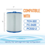 ZOTEE 32 sq.ft. Top Load-Coleman Spas, Artesian Spas Spa Replacement Filter Cartridge 2 Pack