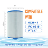 ZOTEE 47 sq.ft. Top Load Spa Filter Cartridge 2 Pack