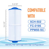 ZOTEE 50 sq.ft. Marquis Spas (new style), Cal Spas Hot Tub Disposable Filter Cartridge 2 Pack