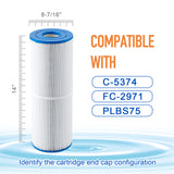 ZOTEE 65 sq.ft Rec Warehouse S2/G2 Spa, Rainbow, Waterway Hot Tub Disposable Filter Cartridge 2 Pack