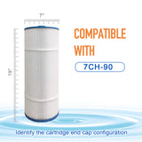 ZOTEE 90 sq.ft. Sundance 19"w/ 1-1/2" MPT Spa Replacement Filter Cartridge
