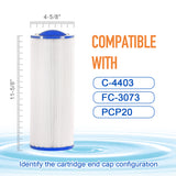 ZOTEE 25 sq.ft. Nemco Spa Replacement Filter Cartridge 2Pack