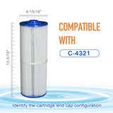 ZOTEE 25 sq.ft. Rainbow Leaf Canister Spa Replacement Filter Cartridge