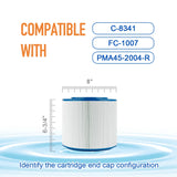 ZOTEE 40 sq.ft. Micro Filter Spa Replacement Filter Cartridge Master Spas Filter 4 Pack