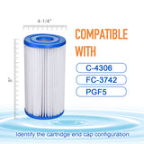 ZOTEE 5 sq.ft. General Foam Plastics Pool Replacement Filter Cartridge 2 Pack