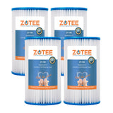 ZOTEE 15 sq.ft. Intex "B" Filter Pool Replacement Filter Cartridge 4 Pack